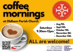 Coffee Morning Poster at Oldham Parish Church